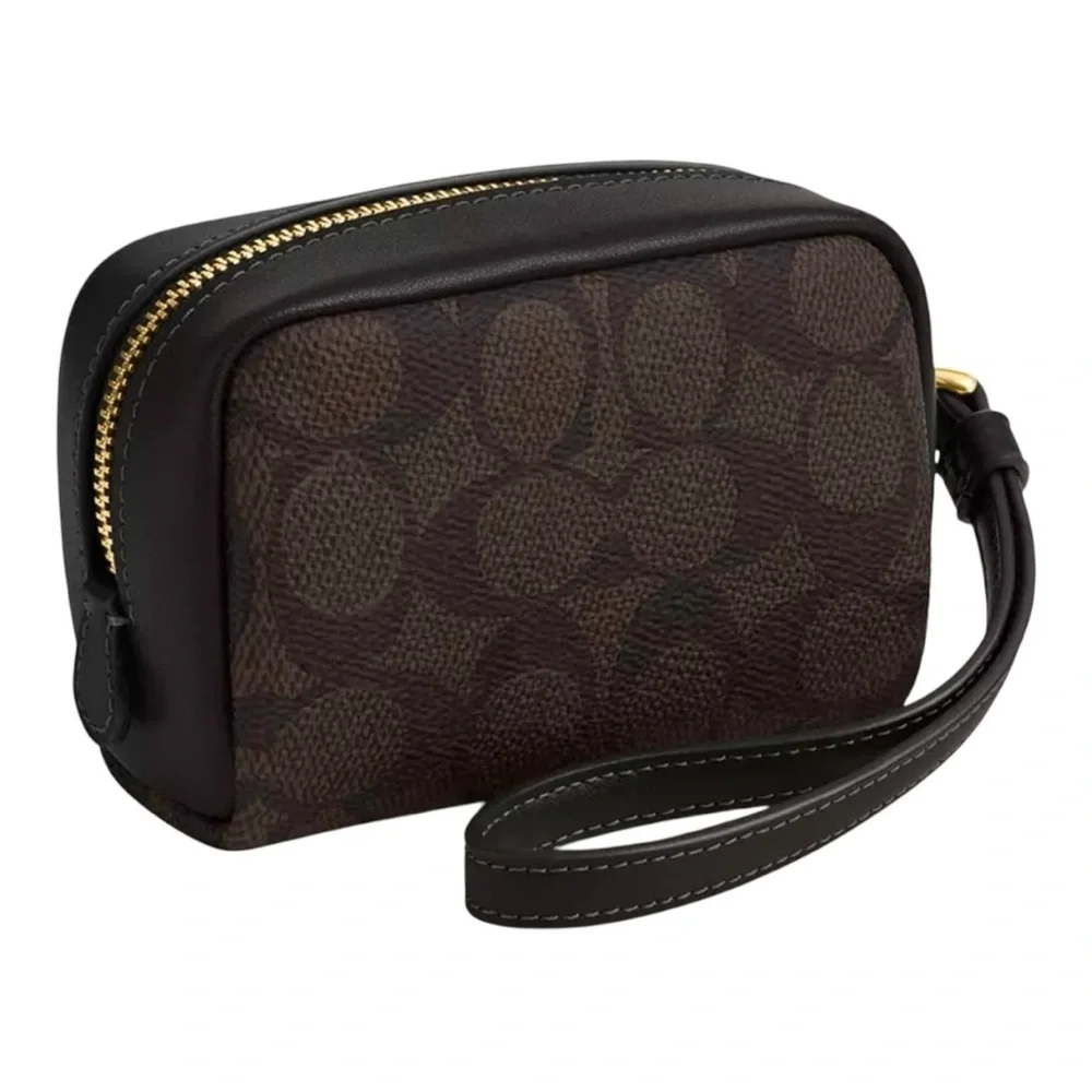 Coach Pouch Wristlet Signature - Picture 3 of 9
